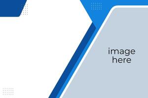 Modern Geometric Presentation Template in Blue and White vector