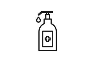liquid soap icon line design vector