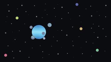 blue planet with dark background vector