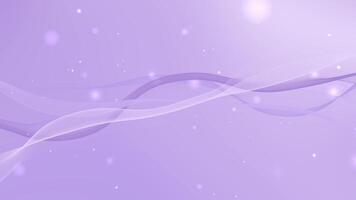 Abstract lavender background with curved wave lines and glowing bokeh particles perfect for luxury beauty spa Valentines Day or elegant digital design with dreamy soft futuristic atmosphere video