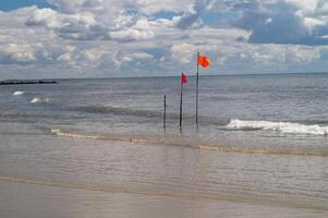 fishers flags on the beach of Blavand photo