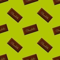 Chocolate Dubai bar, pattern, wrapper, pistachio background with chocolate bars. vector