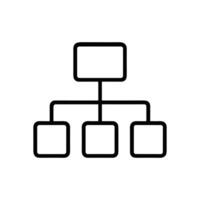 Simplified organization chart with parentchild layout icon illustration element vector