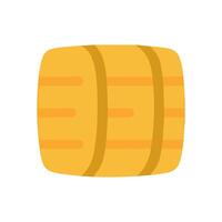 Cartoonstyle hay bale Rounded shape with stripes and binding vector