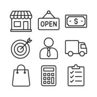 Small business icons in neat rows illustration design element vector