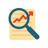 Analyzing growth data trends revealed illustration design element vector