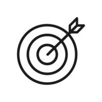 Arrow hits the bullseye target illustration design element vector