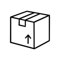 Labeled package ready for shipment illustration design element vector