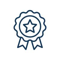 Starcentered award with ribbons illustration design element vector