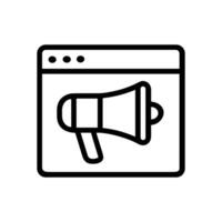 Online marketing through digital megaphone display illustration design element vector