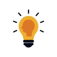 Brilliant mind A lightbulb of intellect illustration design element vector