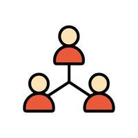 Connected people in a network icon illustration element vector
