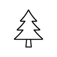 Simplified evergreen tree icon graphic illustration design element vector