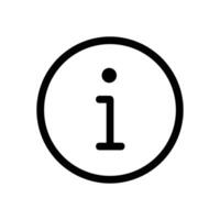 Circled informational symbol minimalistic illustration design element vector