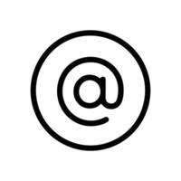 Bold at symbol encircled darkly illustration design element vector