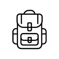 Backpack Outlined adventures await illustration design element vector
