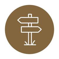 Crossroads navigation points choice direction icon illustration element vector