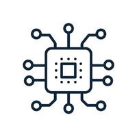 Blueprint of Artificial Intelligence Network illustration design element vector