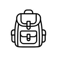 Stylized backpack with straps pockets illustration design element vector