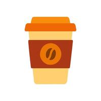 Coffee cup emblem in simple illustration design element vector