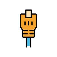 Internet cables vibrant connection icon illustration element vector