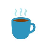 A steaming cup of coffee illustration design element vector