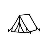 Simple tent for camping illustration design element vector