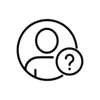 Unidentified user with a question mark icon illustration element vector