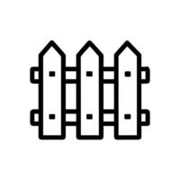 Rustic fence with picket details icon illustration element vector