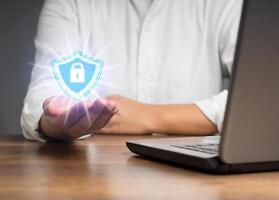 Data encryption. Cyber security data protection business technology privacy photo