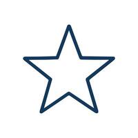 Boldly outlined star with soft edges illustration design element vector