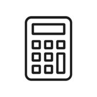 Line drawing of a calculator icon illustration design element vector