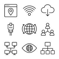 Network and data technology icons icon illustration element vector