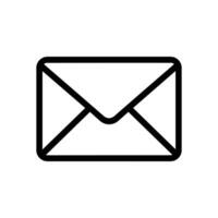 Stylized Mail Envelope Graphic Outline illustration design element vector