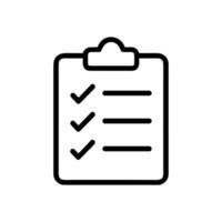 Clipboard with Completed Tasks and Lines icon illustration element vector