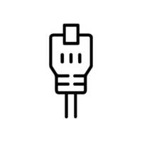 Twoprong power adapter illustration with three dots icon illustration element vector