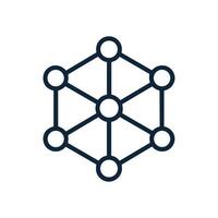 Geometric Structure Connected Circles and Lines illustration design element vector