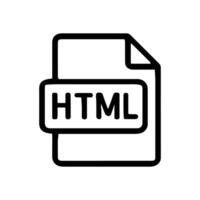 HTML file icon with folded corner icon illustration element vector