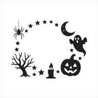 Spooky Haunted Frame vector