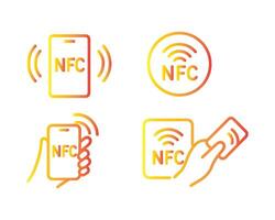 Nfc icon set vector