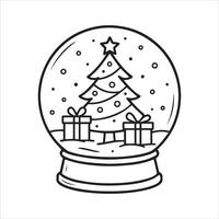 Let It Snow Globe vector