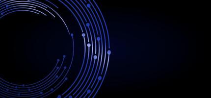 Arcs with nodes on dark background vector