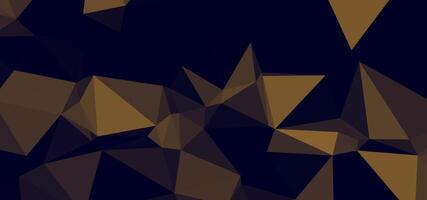 Low-poly backdrop of dark blue with brown geometric triangles vector