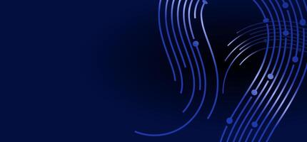 Dark blue, curved lines with dots vector
