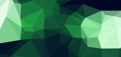 Abstract low-poly pattern, green and dark facets with geometric style vector
