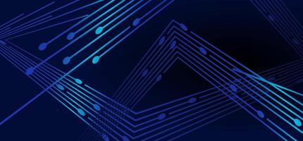Abstract blue tech design, connected lines dots vector