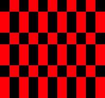 Checkerboard pattern consisting of alternating red and black squares. vector
