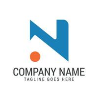 Creative Letter N Web Modern, and Elegant Logo Design vector