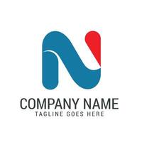 Letter N Web Modern, and Elegant Logo Design vector