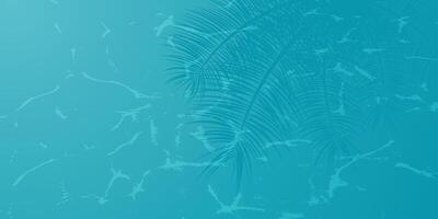 Water in a swimming pool with reflections of palm trees stock vector